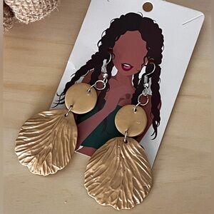 Elegant Red Leaf Drop Earrings